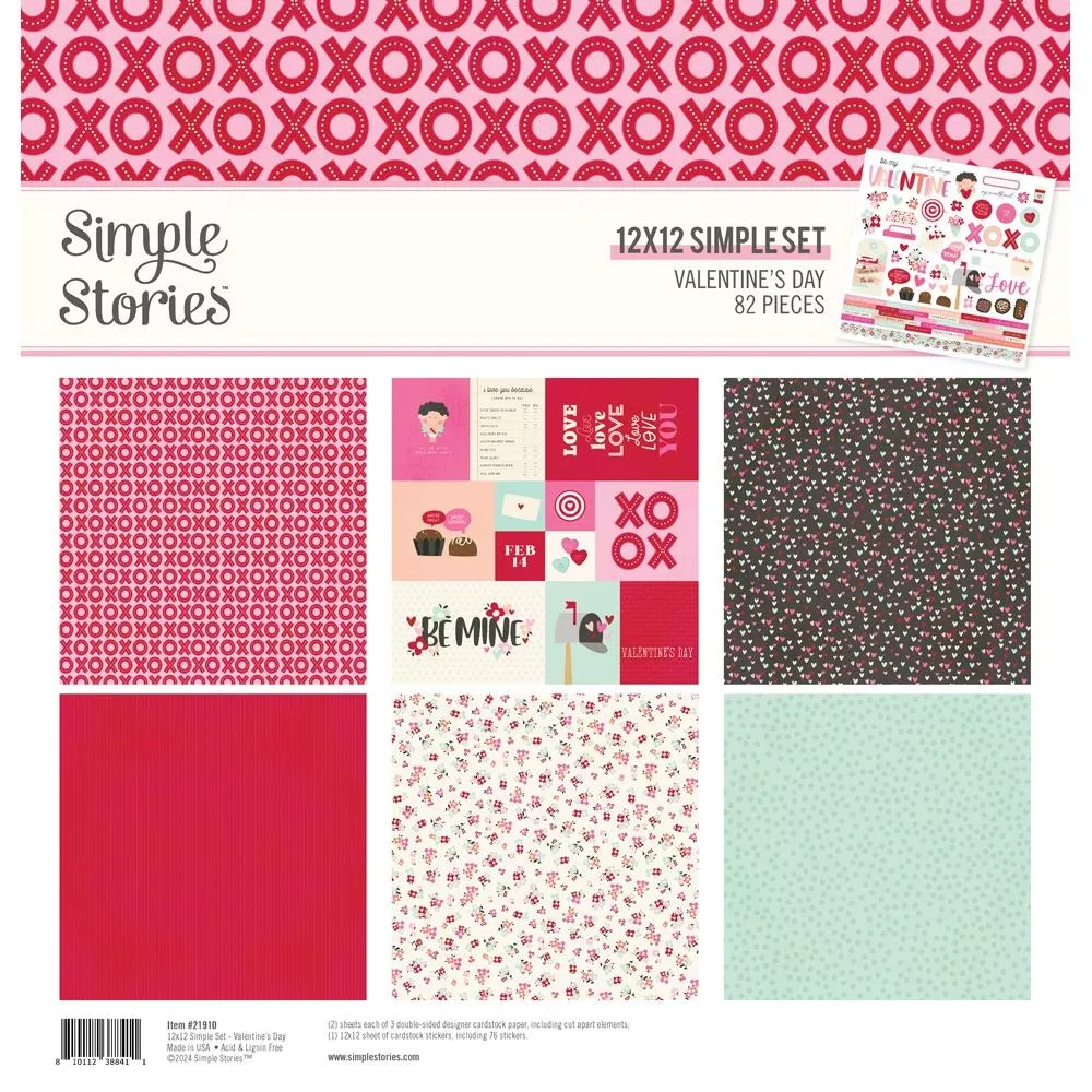 Simple Stories - 12x12 Simple Set- Valentine's Day, VLD21910