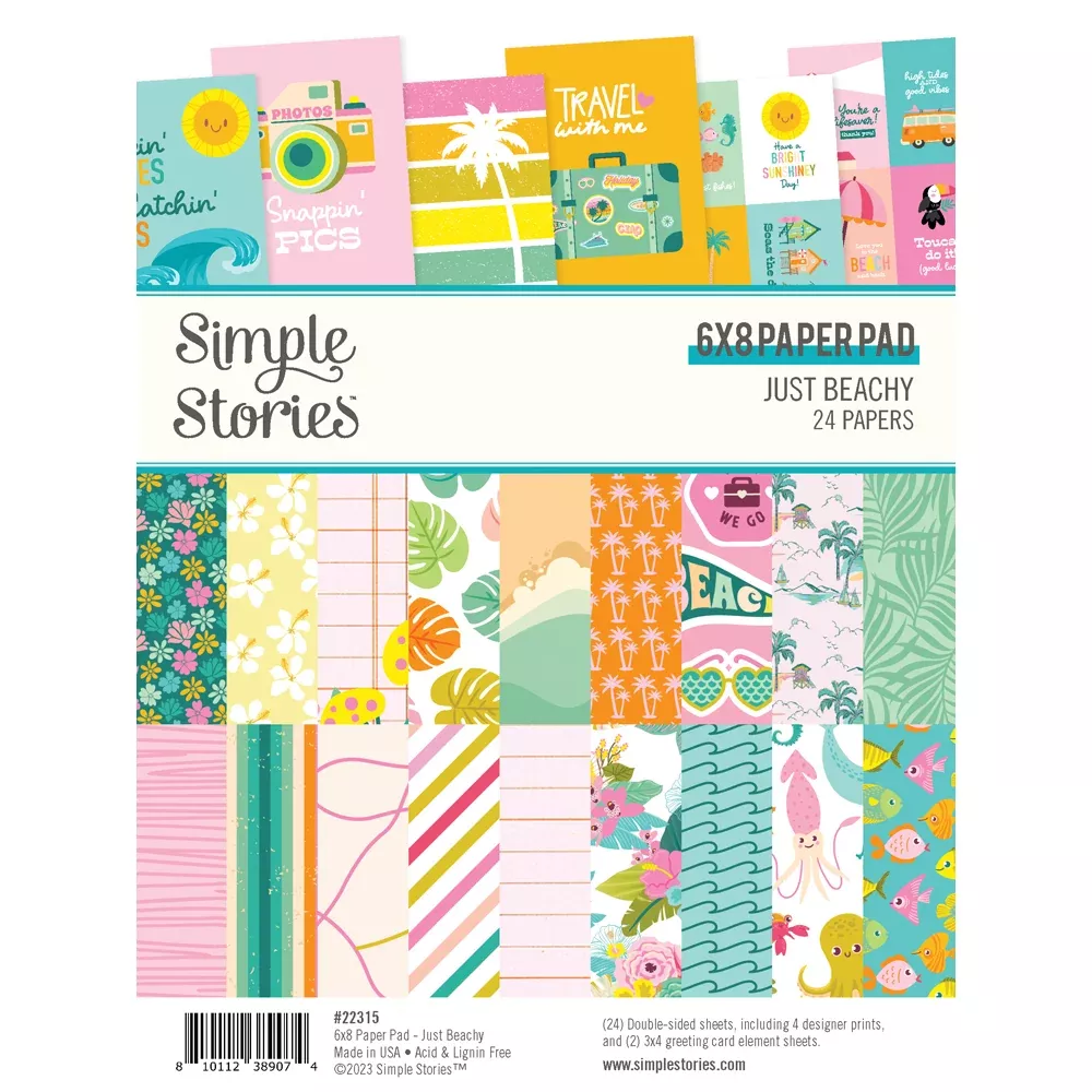 Simple Stories 6x8 Paper Pad - Just Beachy, JBY22315