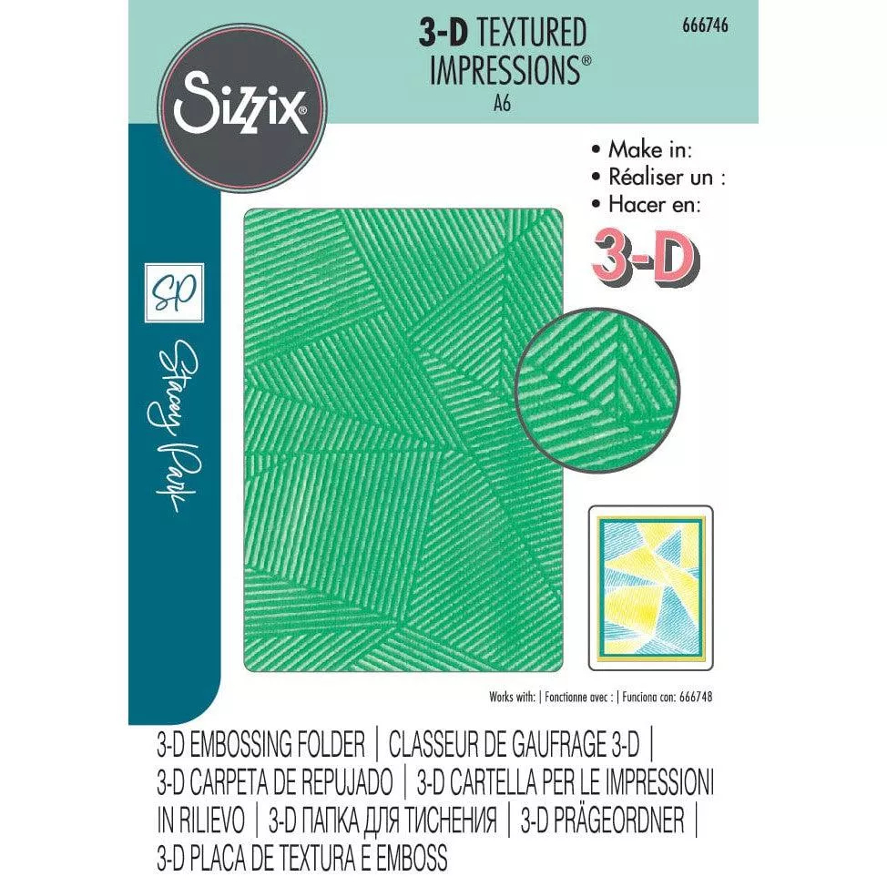 Sizzix - 3-D Textured Impressions Embossing Folder - Cosmopolitan, Down the Line