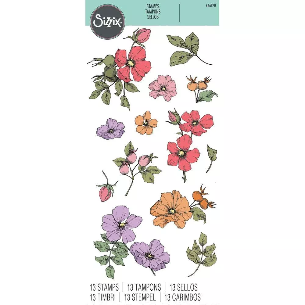 Sizzix - Clear Stamps - Wildflower Botanicals