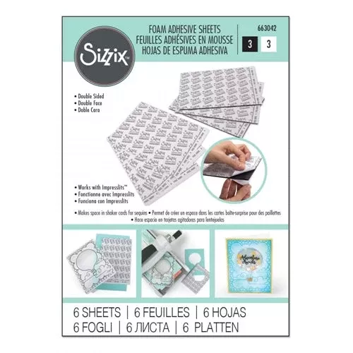 Sizzix FOAM ADHESIVE SHEETS 4x6 663042*