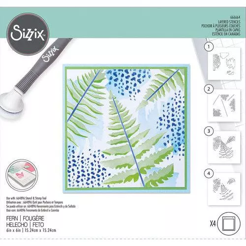 Sizzix - Layered Stencils - Fern