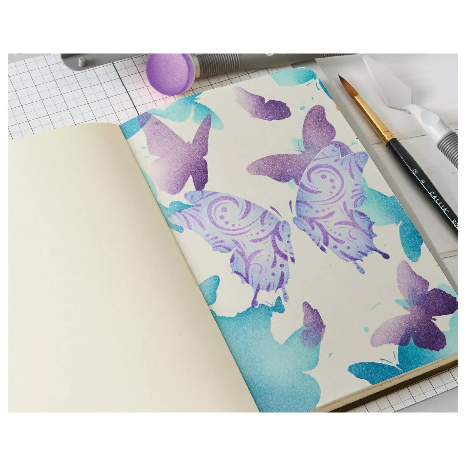 Sizzix • Studio Layered Stencils Butterflies by Willow Wolfe 4pcs