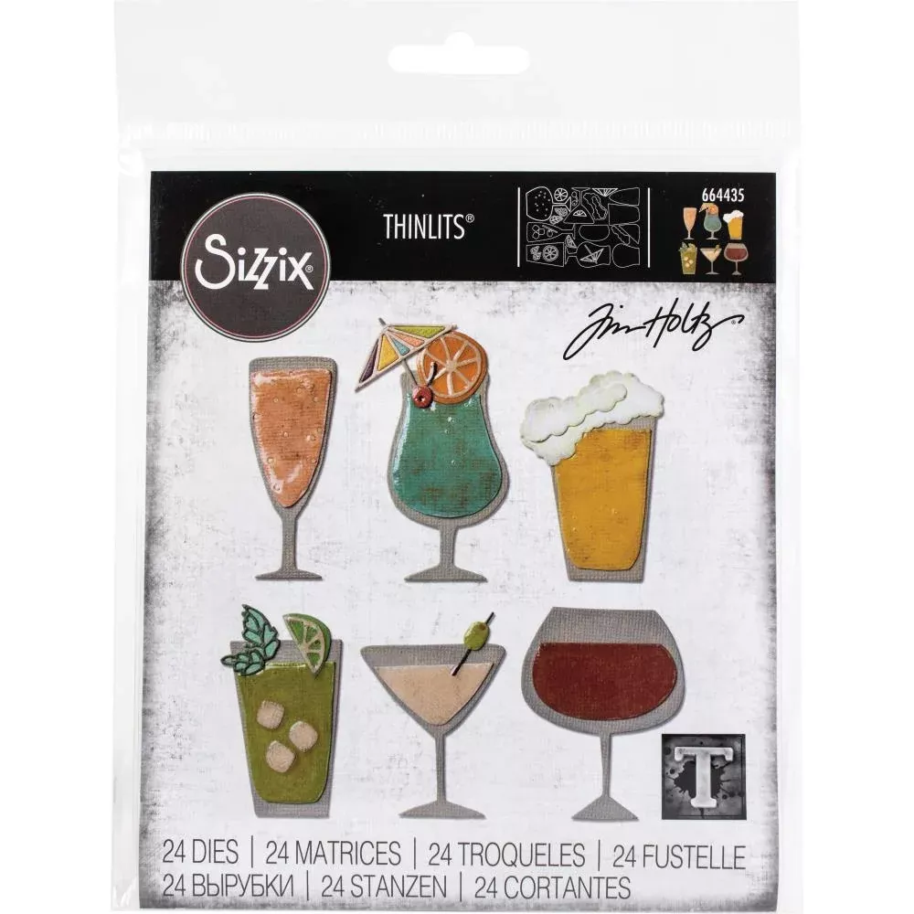 Sizzix Thinlits Dies By Tim Holtz-Happy Hour