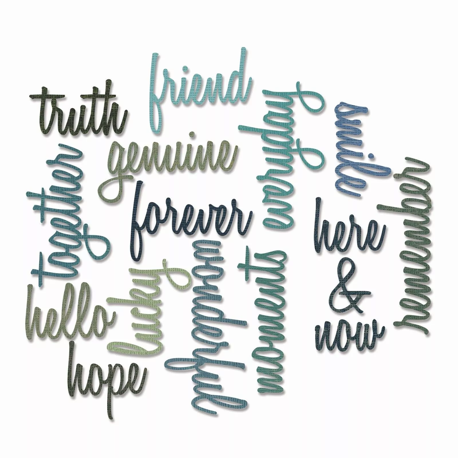 Sizzix • Thinlits Dies Friendship Words Script by Tim Holtz 16pcs