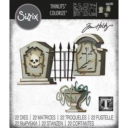 Sizzix - Tim Holtz - Thinlits Dies - Graveyard Colorize - Scratch & Dent