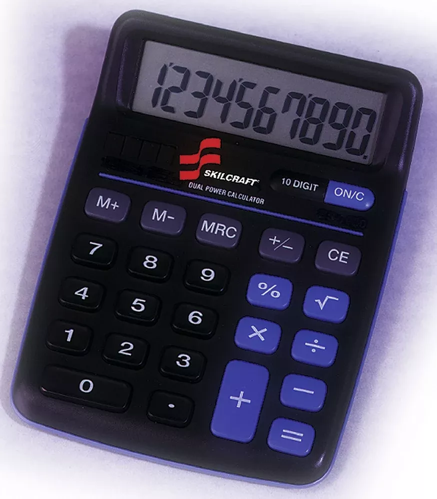 SKILCRAFT 10-Digit Calculator, 1 Each