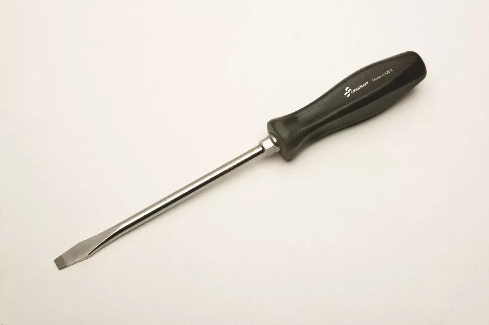 SKILCRAFT Pro-Grade Screwdriver, 3/8" Slotted Tip, 8", 1 Each