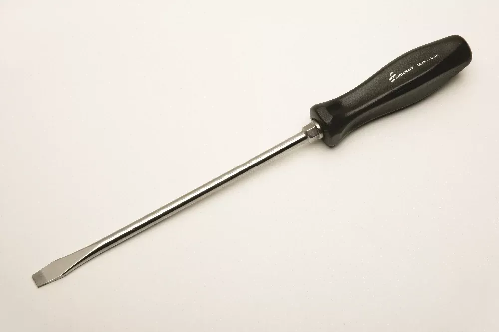 SKILCRAFT Pro-Grade Screwdriver, 7/16" Slotted Tip, 10", 1 Each
