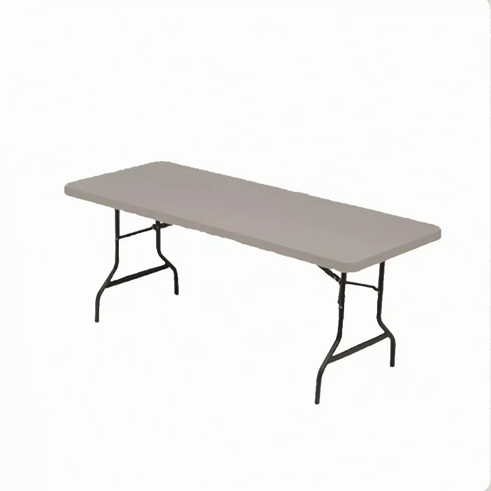 SKILCRAFT Rectangular Folding Table, 600 lb weight capacity, 72" W x 29" H x 30" D, Platinum Gray, Case of 10