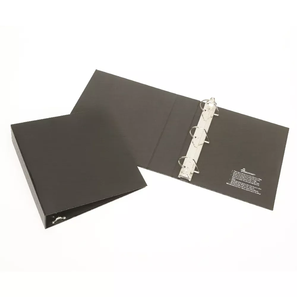 SKILCRAFT Recyclable D-Ring Binder, Black, 1" Capacity, 1 Each