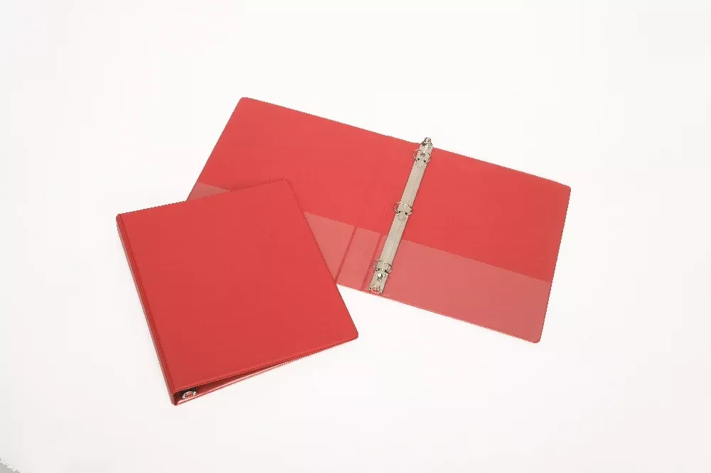 SKILCRAFT Round Ring Binder, Red, 1" Capacity, 1 Each