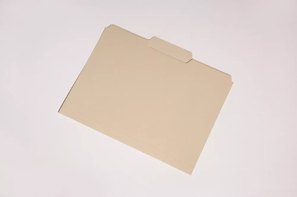 SKILCRAFT Single Position File Folders, Position 2, Letter, 100/Box, 1 Box