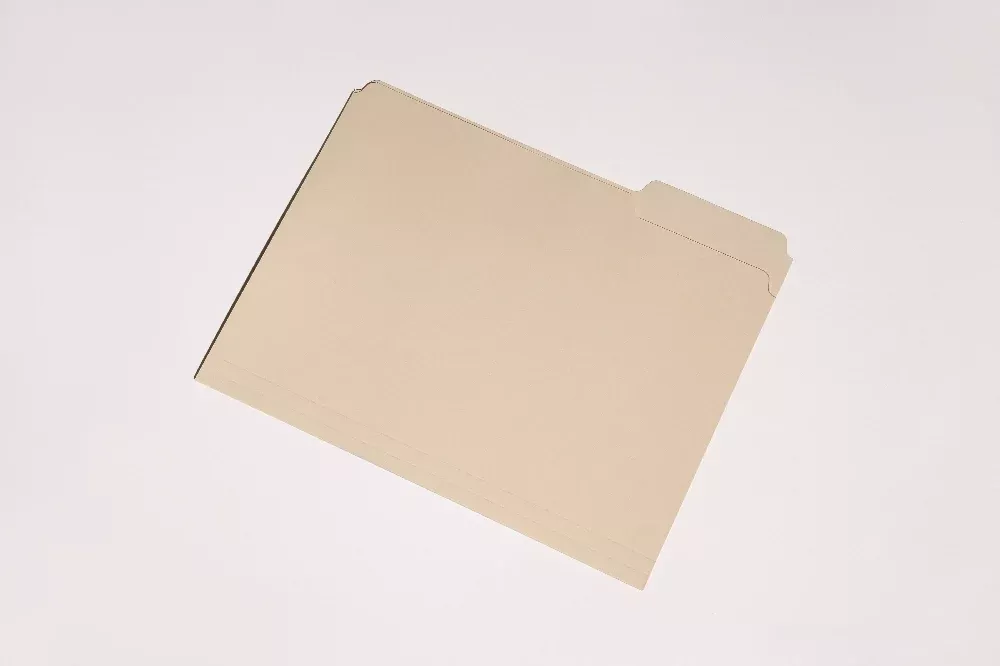 SKILCRAFT Single Position File Folders, Position 3, Letter, 100/Box, 1 Box