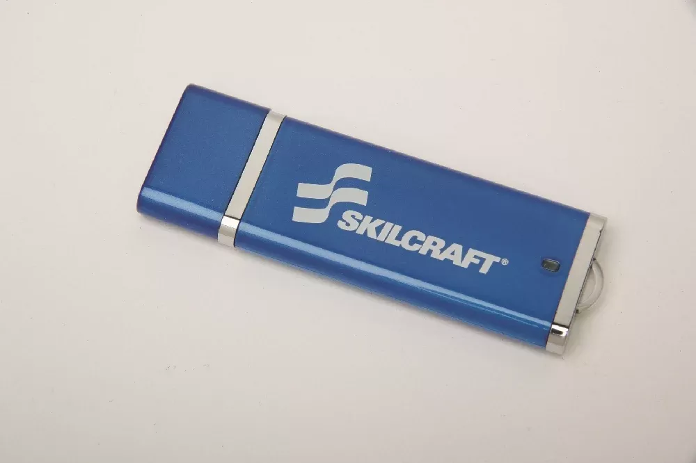 SKILCRAFT USB Flash Drive with 256-bit AES Encryption, 2 GB, 1 Each