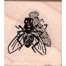 Small Fly Rubber Stamp