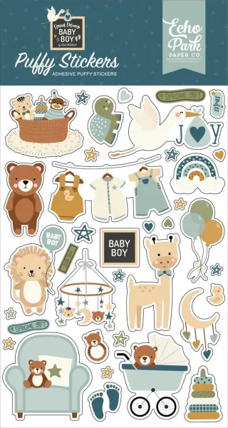 Special Delivery Baby Boy - Puffy Stickers - Echo Park