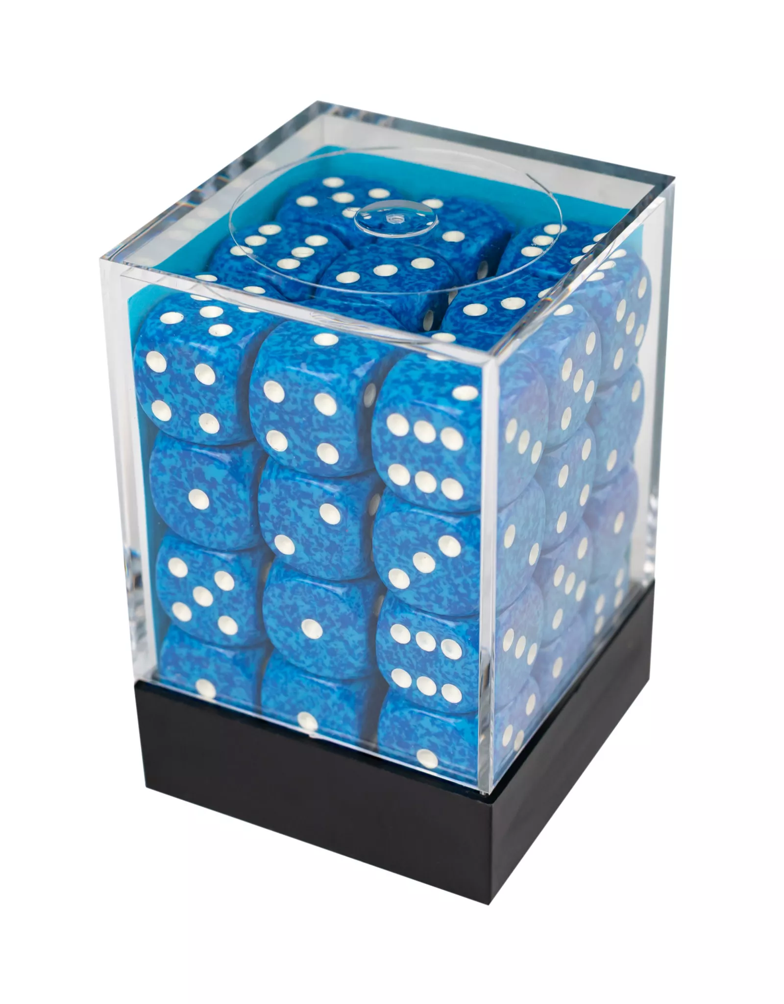 Speckled 12mm d6 Water/White Dice Block (36 dice)