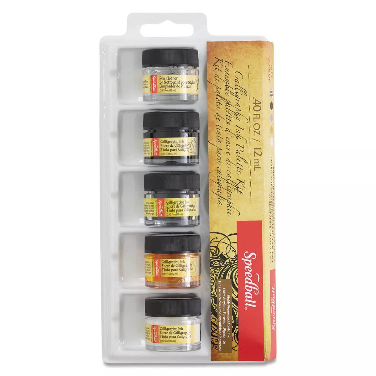 Speedball Calligraphy Pigmented Acrylic Ink, Set of 5