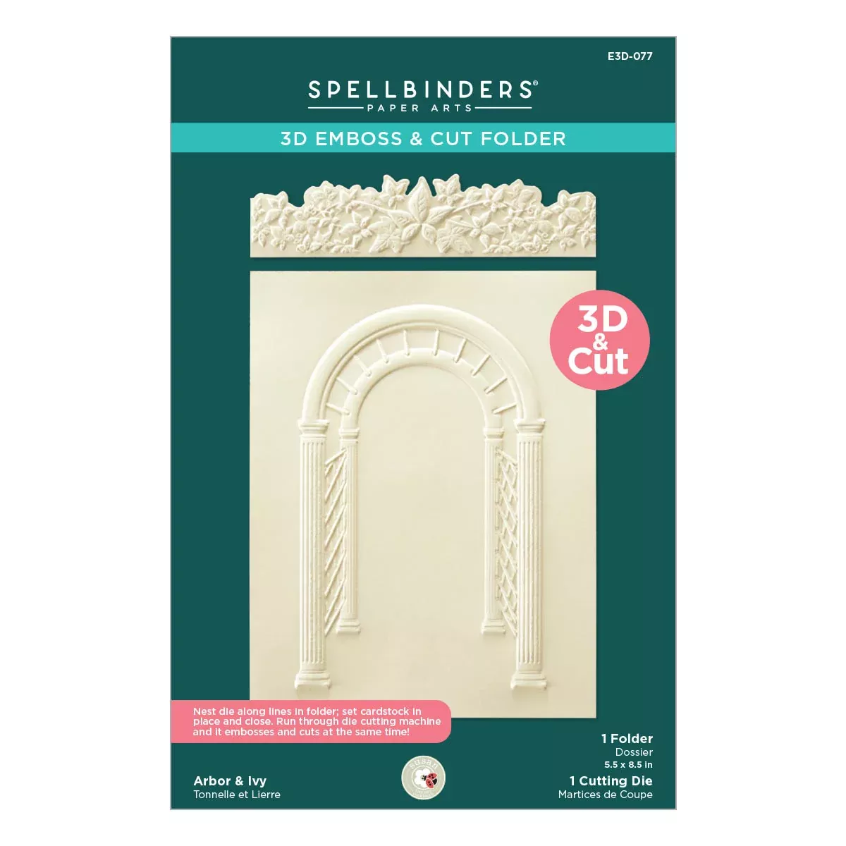 Spellbinders 3D Emboss & Cut Folder - Arbor & Ivy, E3D-077by: Susan Tierney-Cockburn