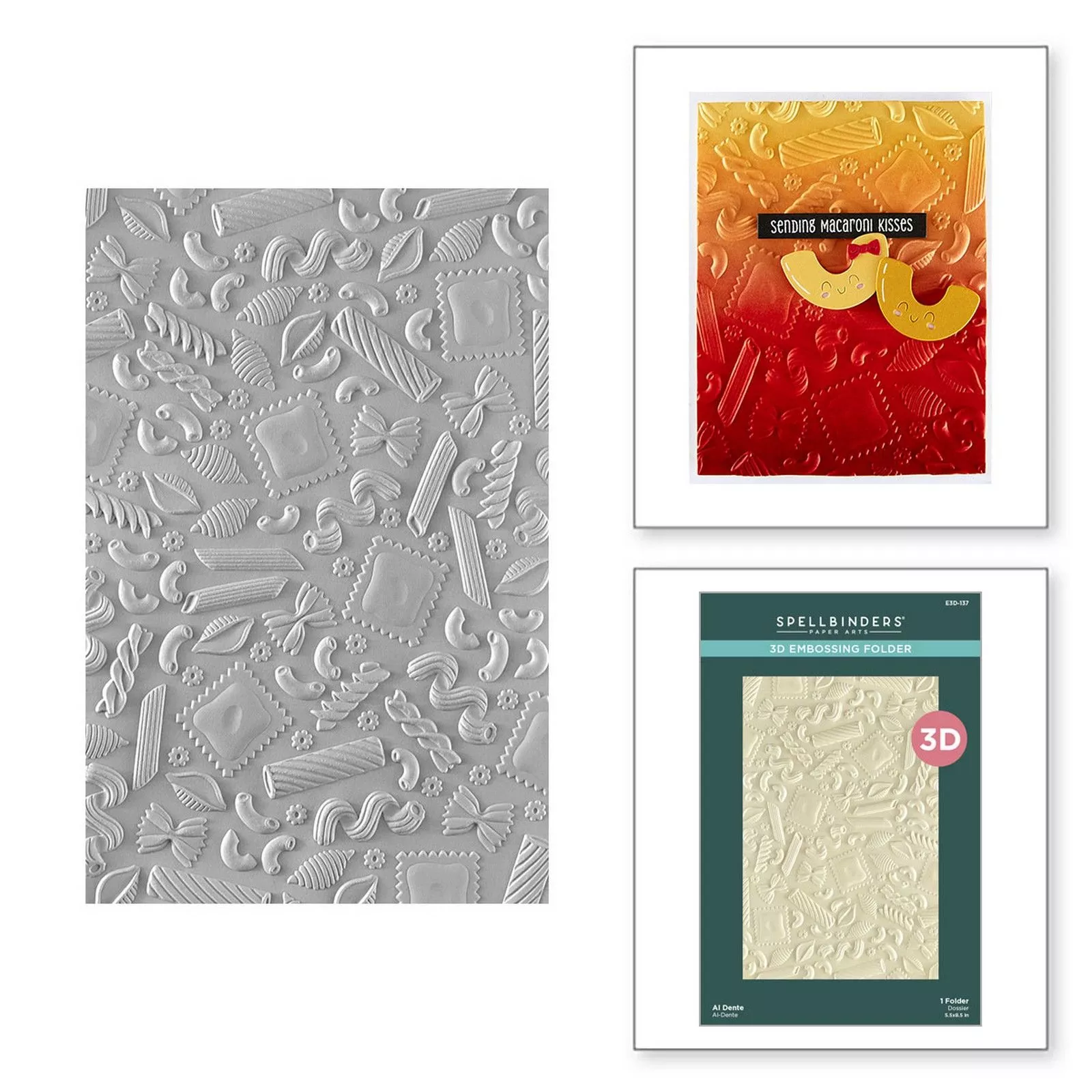 Spellbinders • 3D Embossing Folder Al Dente 5.5"x8.5"