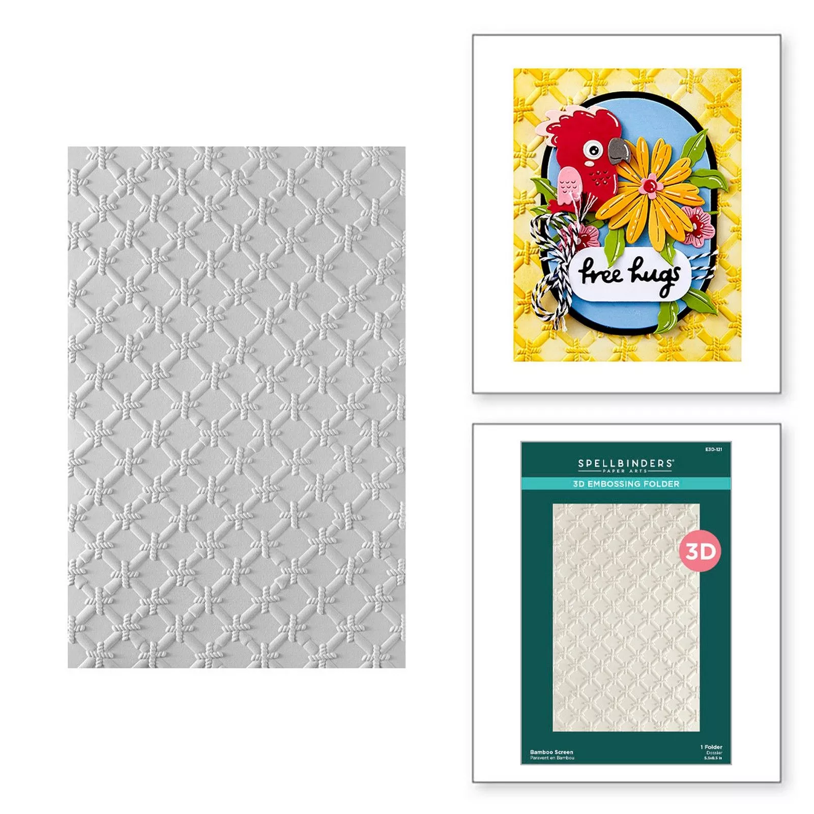 Spellbinders • 3D Embossing Folder Bamboo Screen 5.5"x8.5"