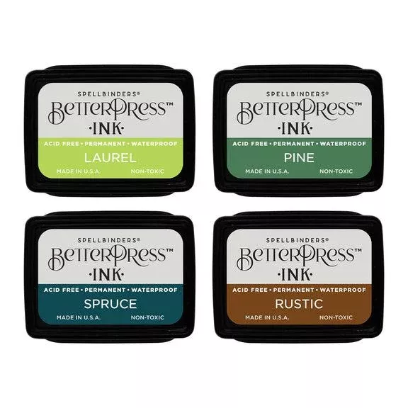 Spellbinders - BetterPress - Mini Ink Set - Woodlands