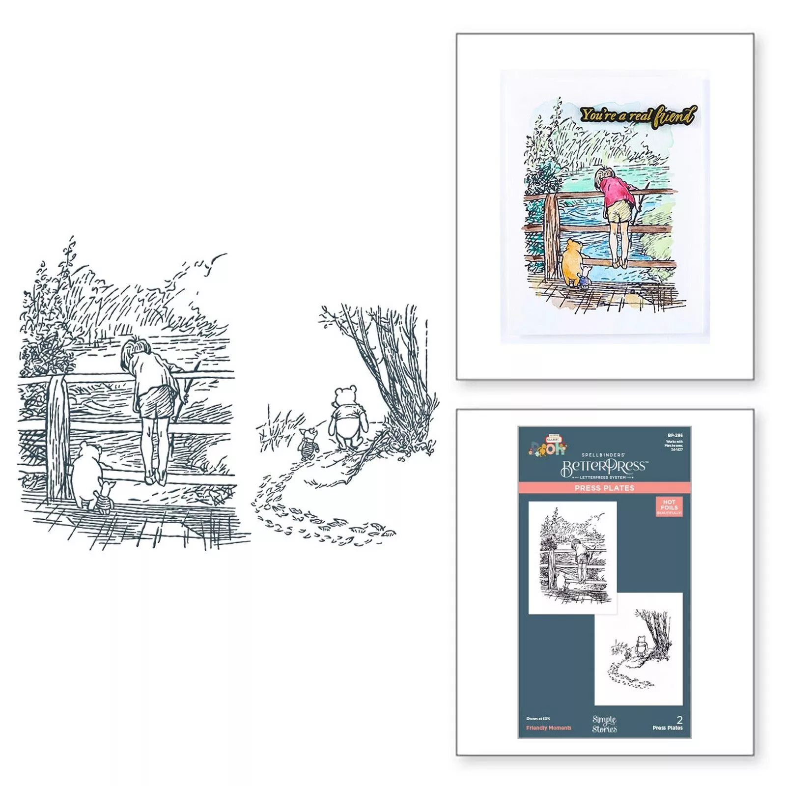 Spellbinders • BetterPress Plates Friendly Moments 2pcs