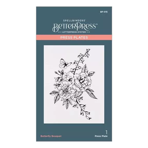 Spellbinders - BetterPress - Press Plate - Butterfly Bouquet