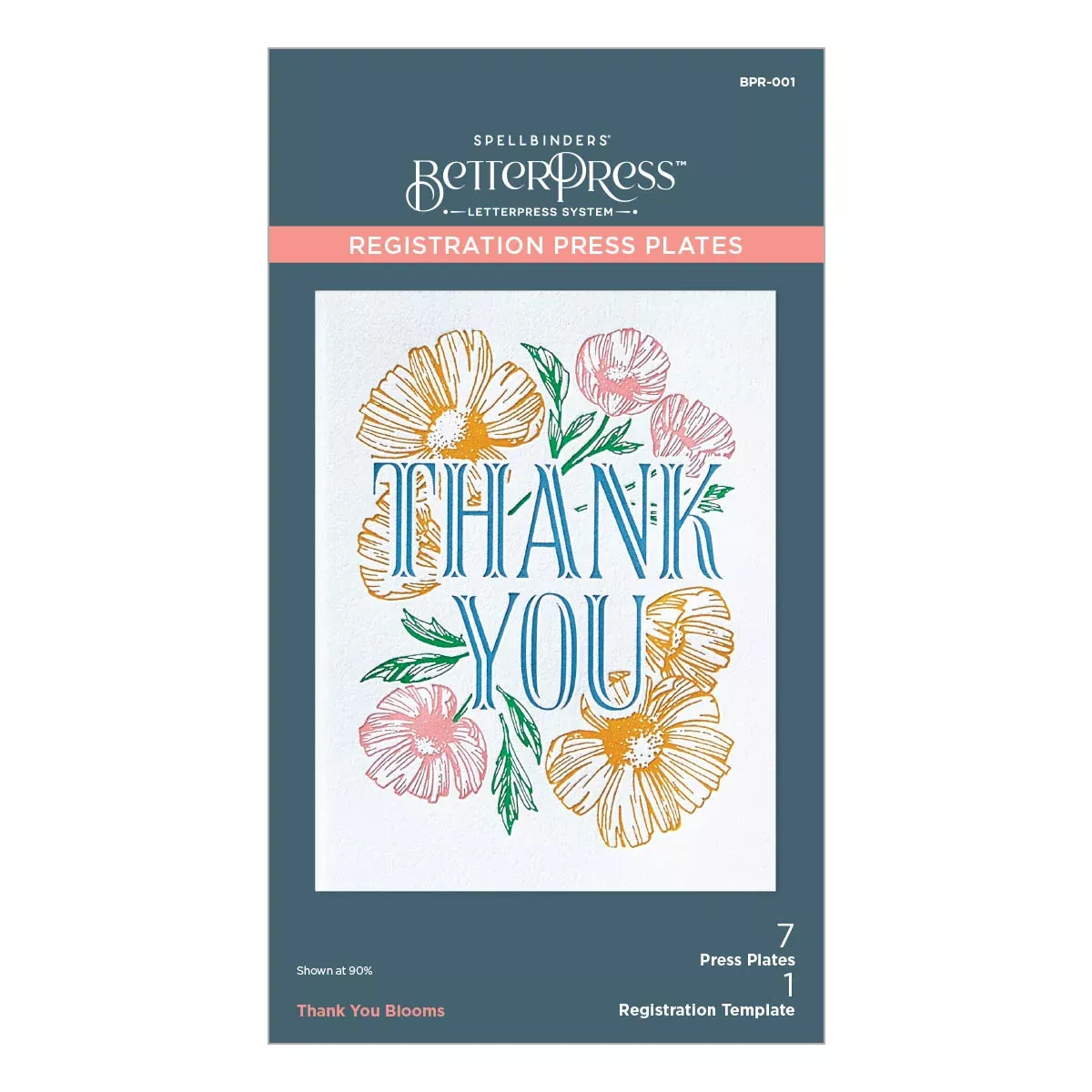 Spellbinders BetterPress Press Plates - Thank You Blooms, BPR-001