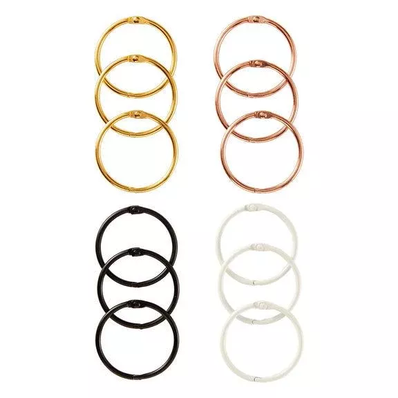 Spellbinders - Card Shoppe Essentials - 1.5" Book Rings - 12 pack