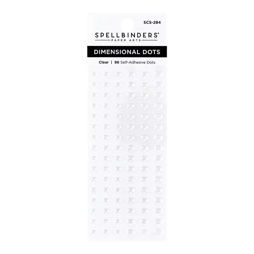 Spellbinders - Card Shoppe Essentials - Enamel Dots - Dimensional Clear