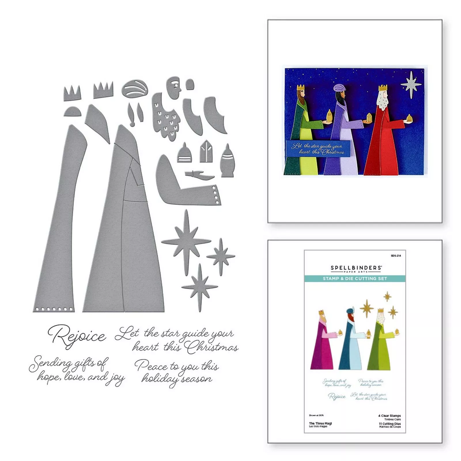 Spellbinders • Clear Stamp & Die Set The Three Magi 15pcs