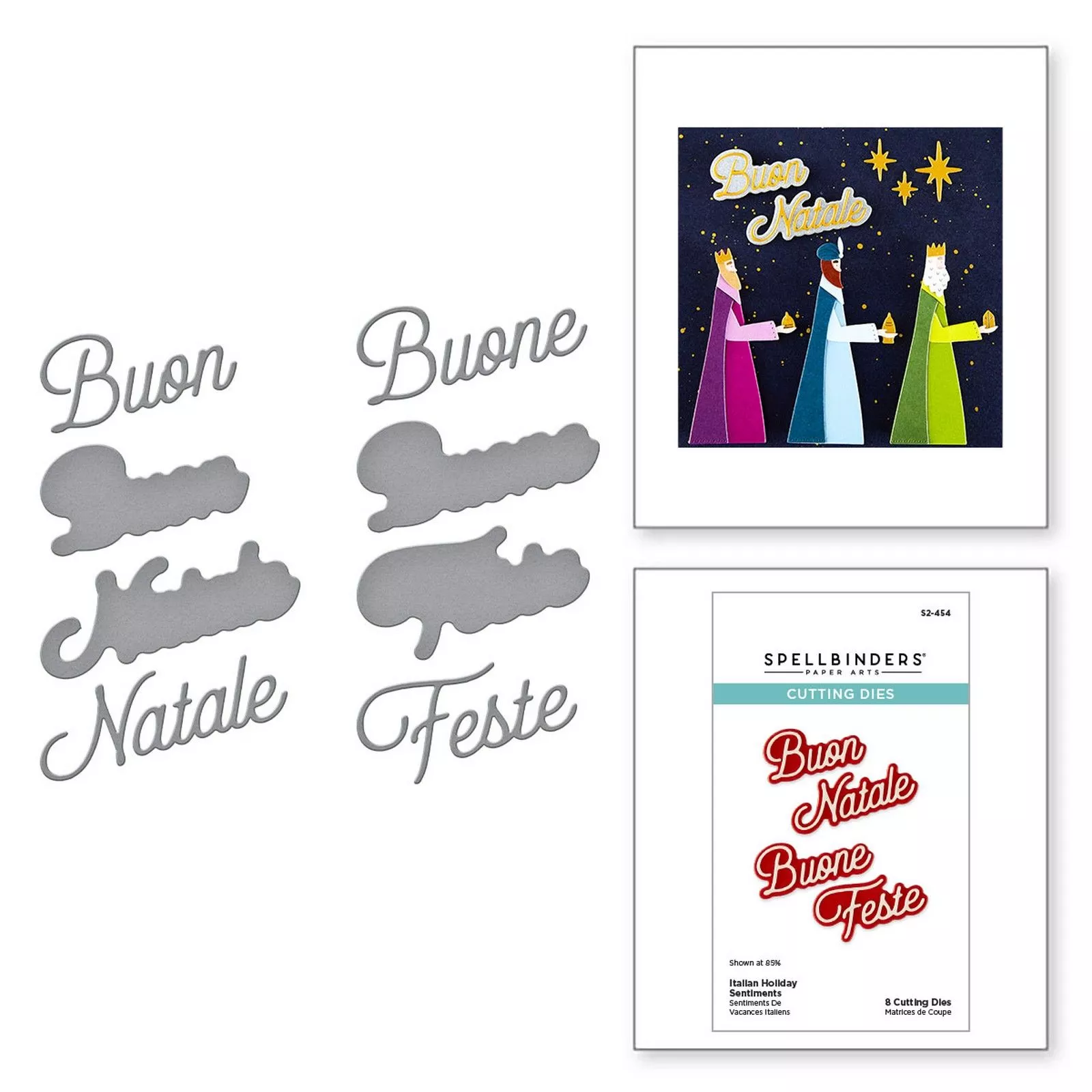 Spellbinders • Cutting Dies Italian Holiday Sentiments 8pcs