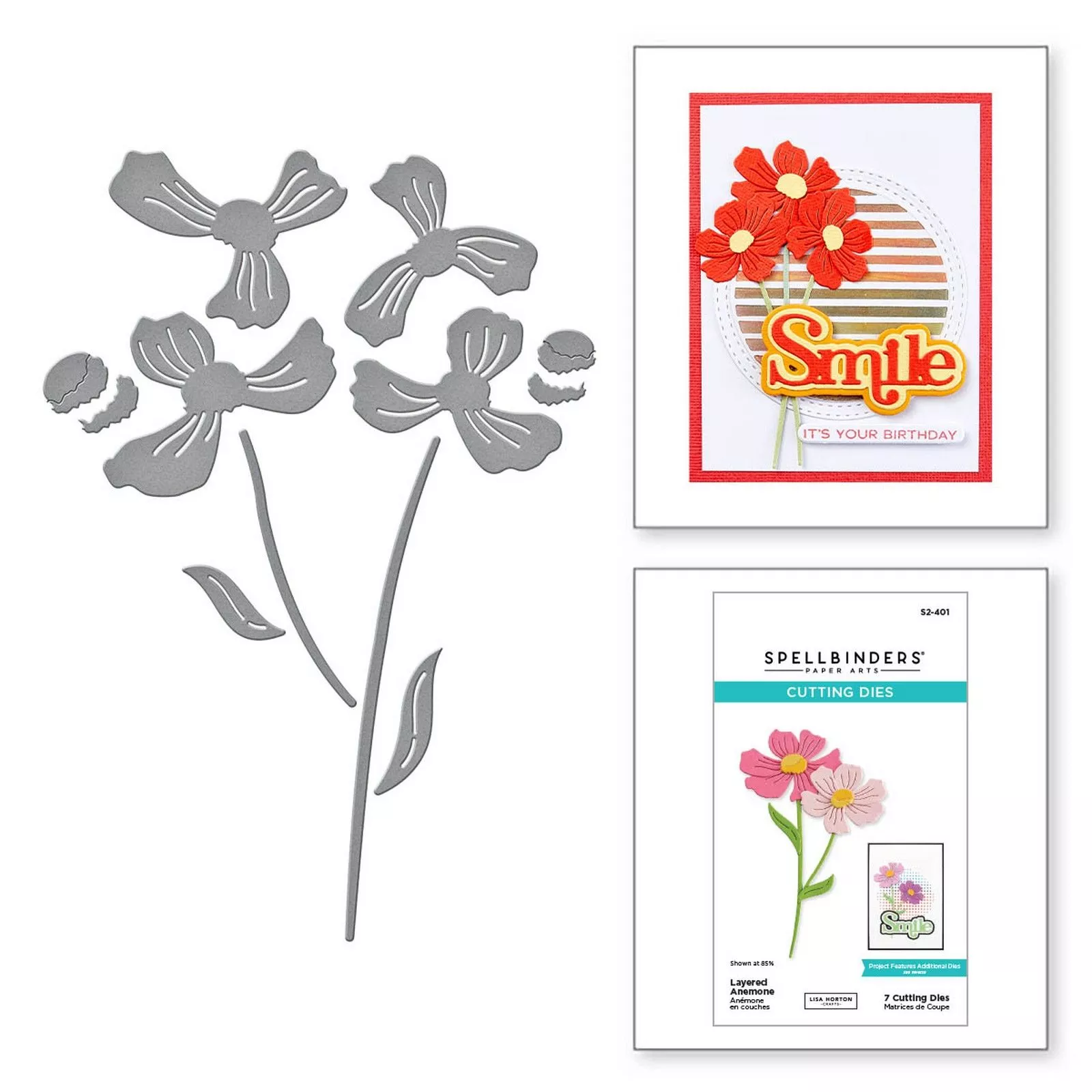 Spellbinders • Cutting Dies Layered Anemone 7pcs