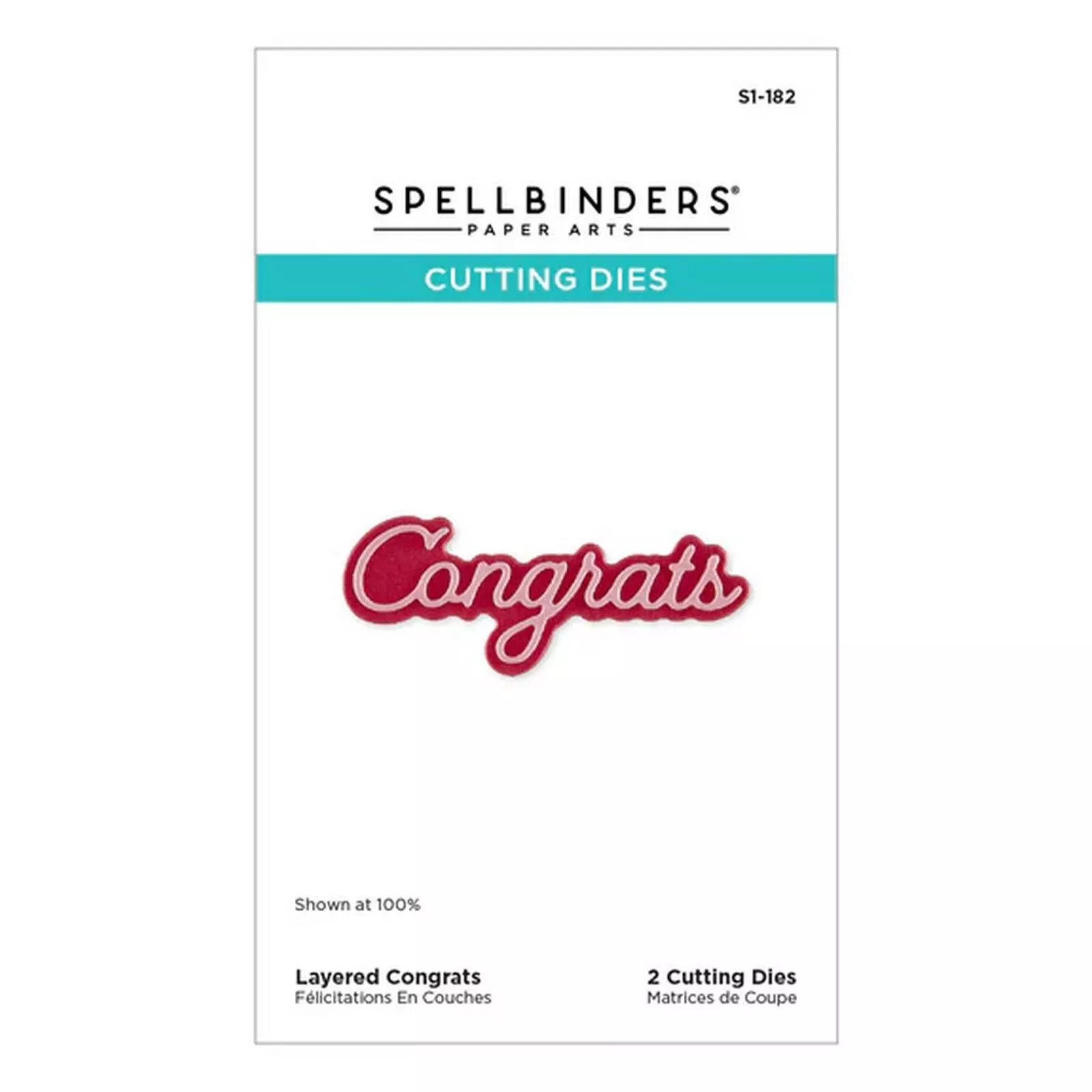 Spellbinders • Cutting Dies Layered Congrats 2pcs