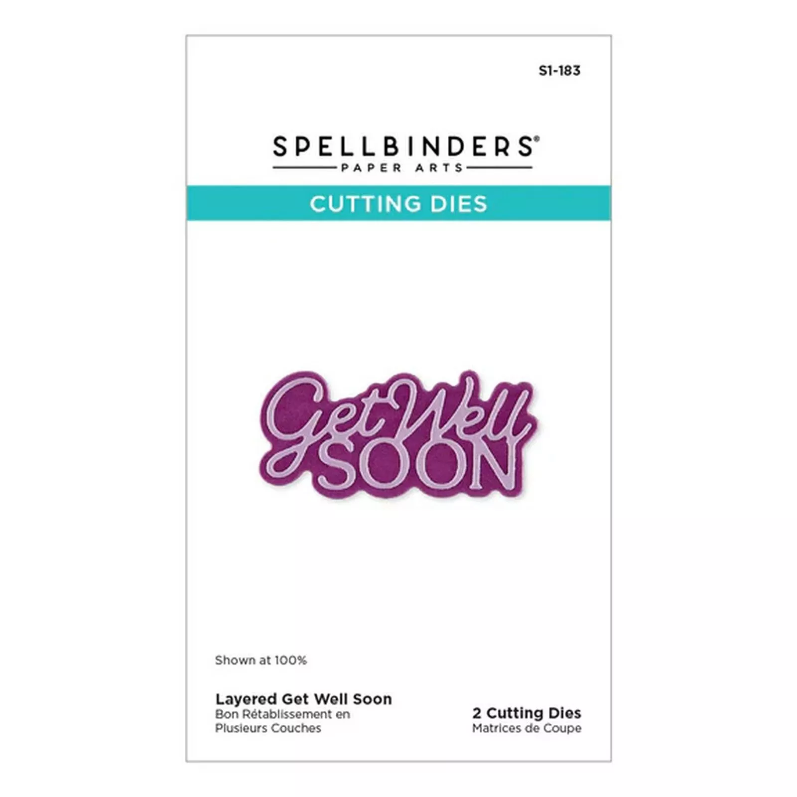 Spellbinders • Cutting Dies Layered Get Well Soon 2pcs