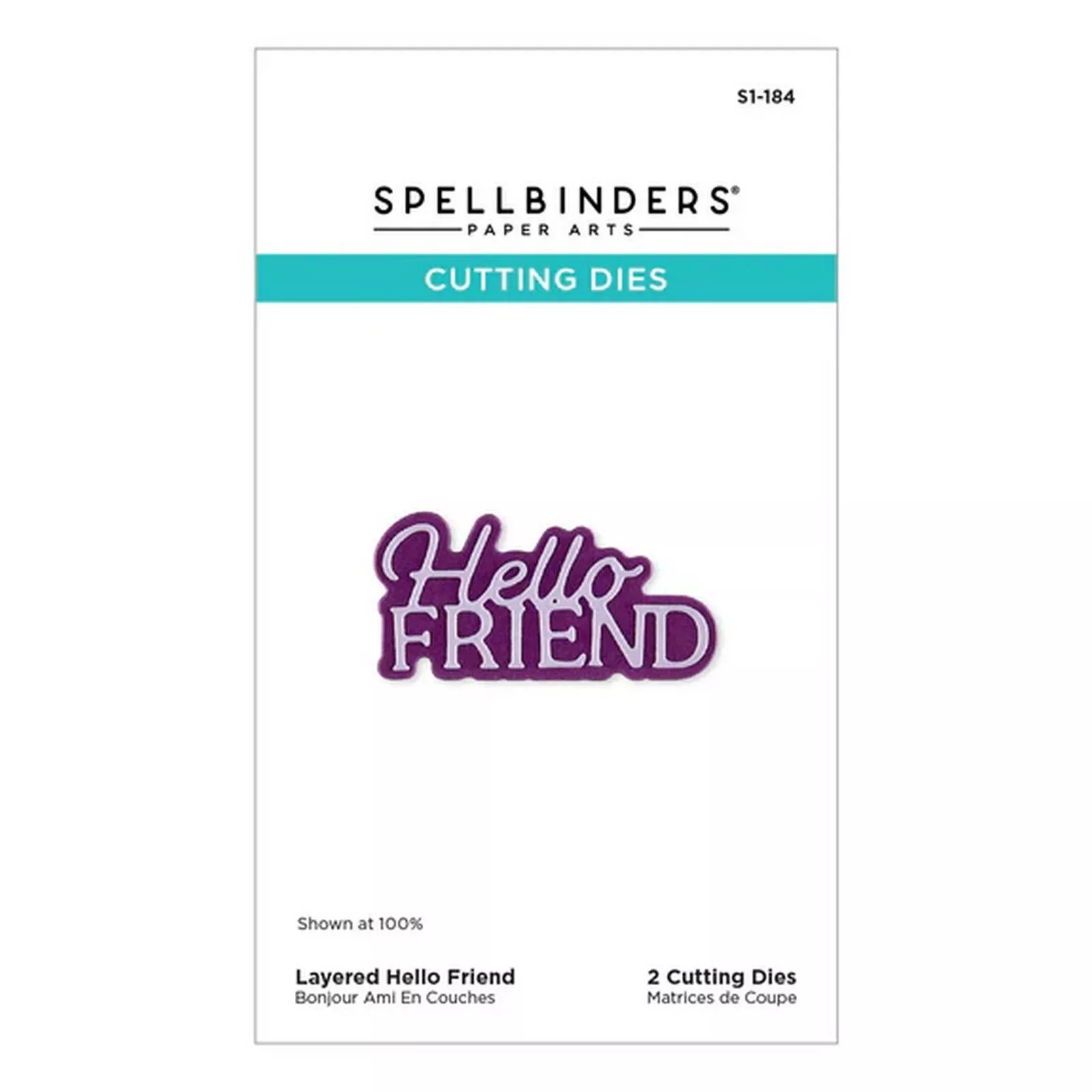 Spellbinders • Cutting Dies Layered Hello Friend 2pcs