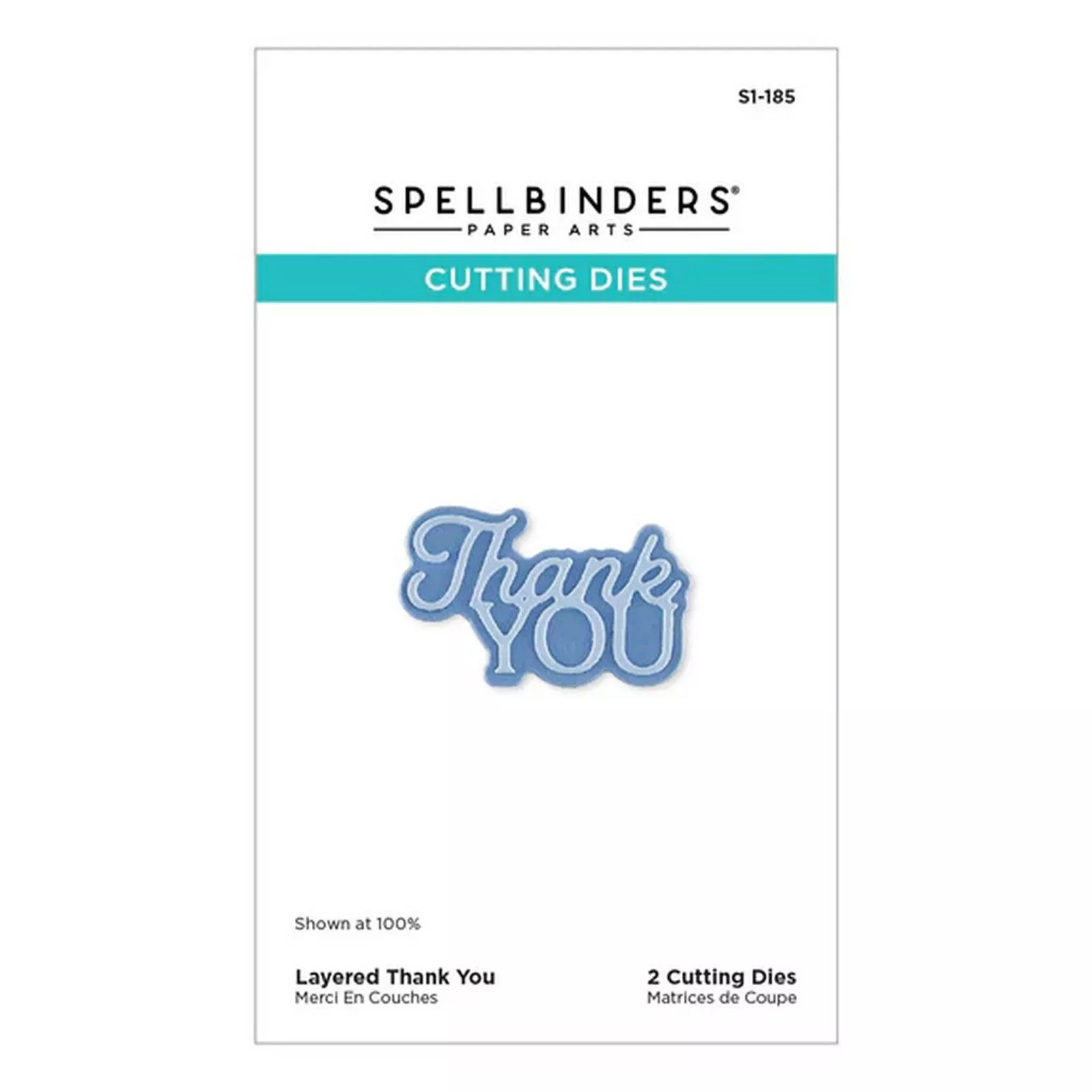 Spellbinders • Cutting Dies Layered Thank You 2pcs