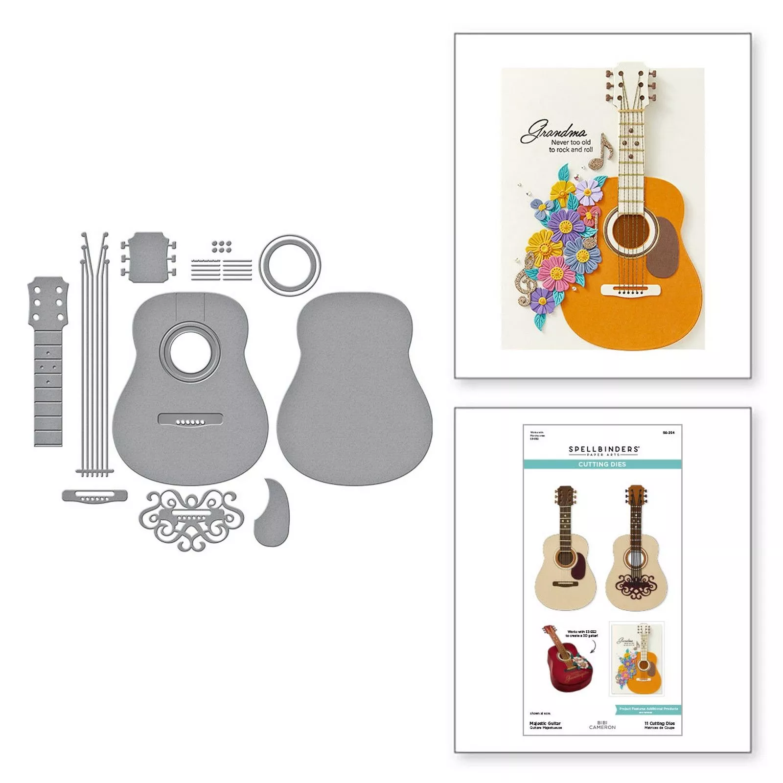 Spellbinders • Cutting Dies Majestic Guitar 11pcs