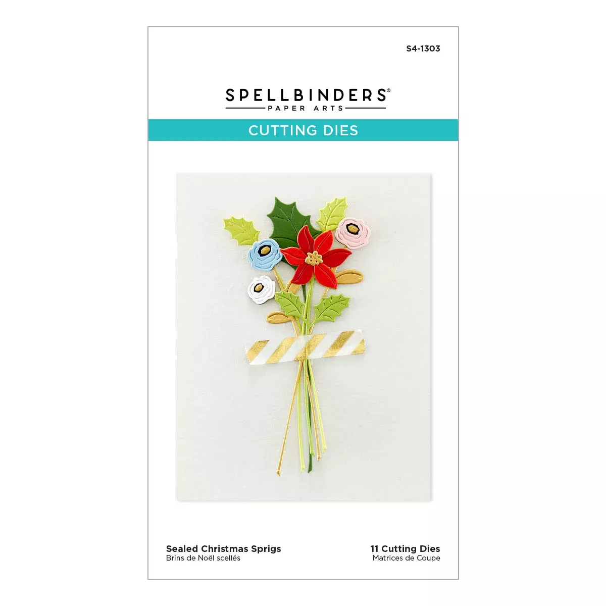 Spellbinders Etched Die Set - Sealed Christmas Sprigs, S4-1303