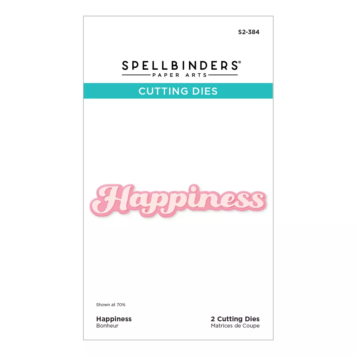 Spellbinders Etched Dies - Happiness, S2-384