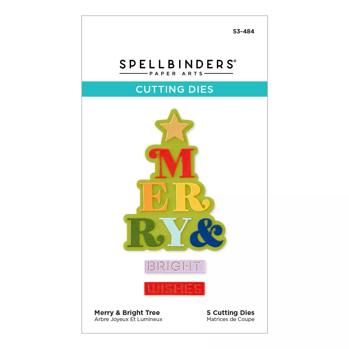 Spellbinders Etched Dies - Merry & Bright Tree, S3-484