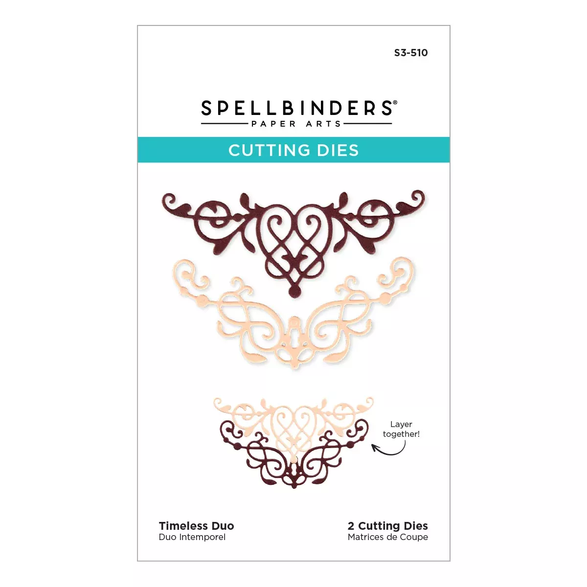 Spellbinders Etched Dies - Timeless Duo, S3-510