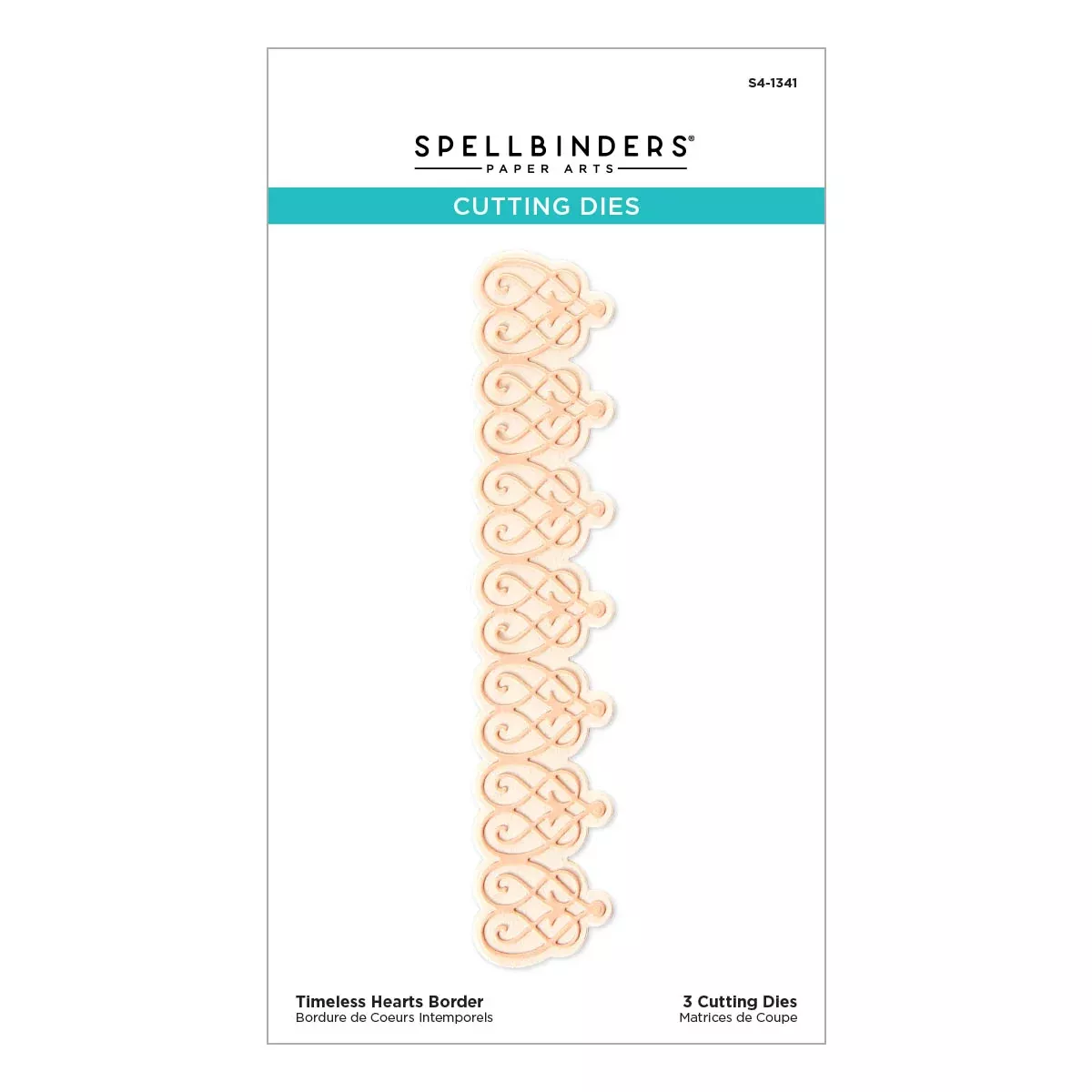 Spellbinders Etched Dies - Timeless Hearts Border, S4-1341
