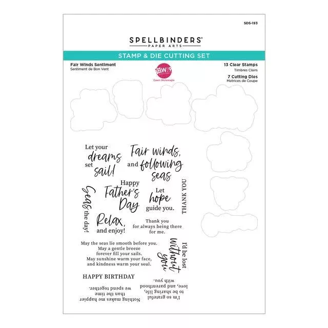 Spellbinders - Fair Winds Collection - Stamps & Dies - Fair Winds Sentiments
