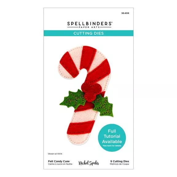 Spellbinders - Felt Stitch & Create Collection - Dies - Felt Candy Cane