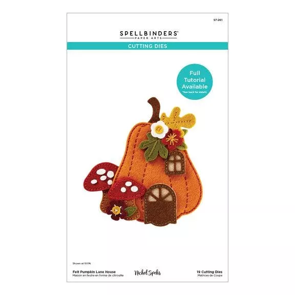 Spellbinders - Felt Stitch & Create Collection - Dies - Felt Pumpkin Lane House