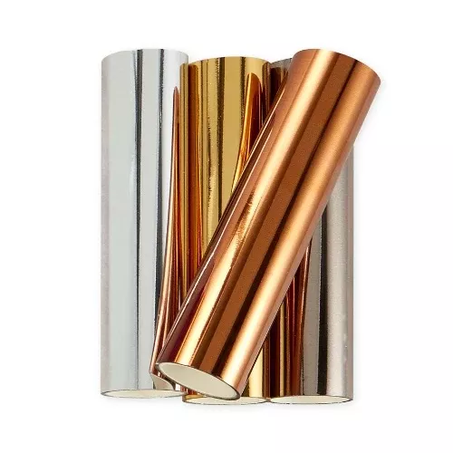 Spellbinders - Glimmer Hot Foil 4 Rolls - Essential Metallics Variety Pack