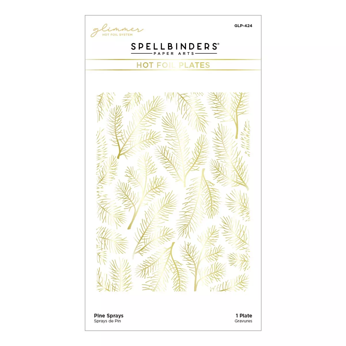 Spellbinders - Glimmer Pine Sprays Hot Foil Plate, GLP-424